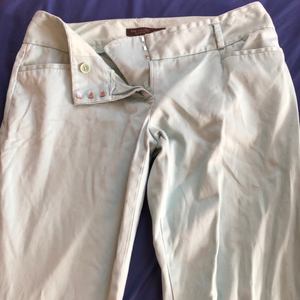 Mint green work pants